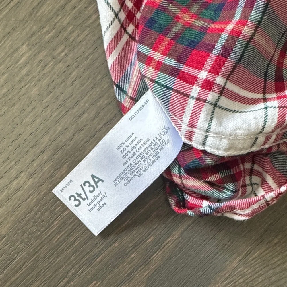 Carter’s Plaid Shirt and Green Pants Set | 3T